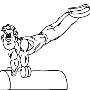 Exercise, Exercise For Gymnastic Athlete Coloring Pages: Exercise for Gymnastic Athlete Coloring Pages