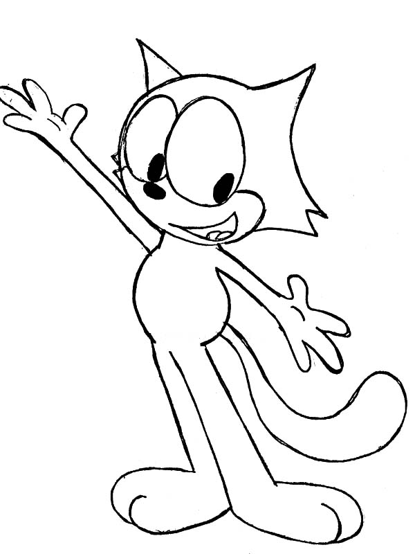 Felix The Cat, : Felix the Cat Spread His Hand Coloring Pages