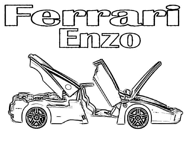 Ferrari Cars, : Ferrari Italia Enzo Cars Coloring Pages