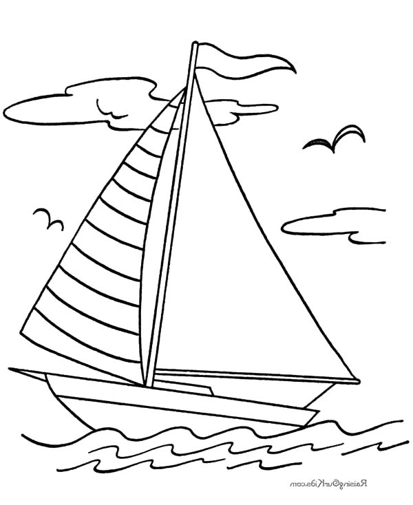 Fishing Boat, : Fishing Boat Sailing Coloring Pages