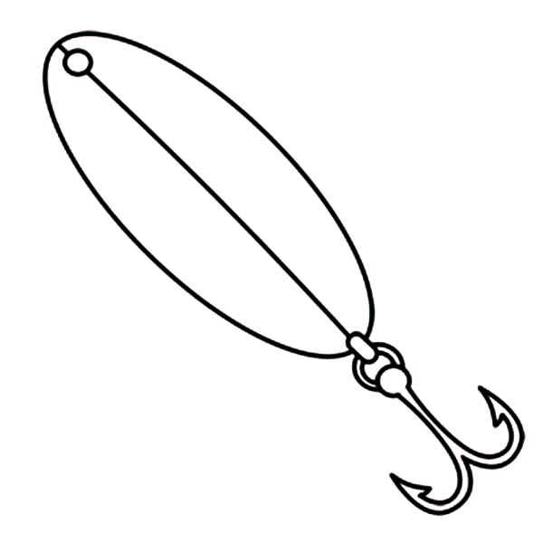 Fishing Lures, : Fishing Lures for Jigging Style Coloring Pages