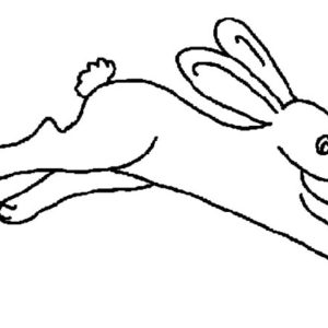 Hopping Bunny, Hopping Bunny Outline Coloring Pages: Hopping Bunny Outline Coloring Pages