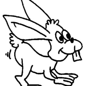 Hopping Bunny, Hopping Bunny With One Big Tooth Coloring Pages: Hopping Bunny with One Big Tooth Coloring Pages
