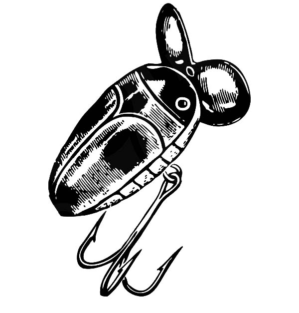 Fishing Lures, : Insect Shaped Fishing Lures Coloring Pages