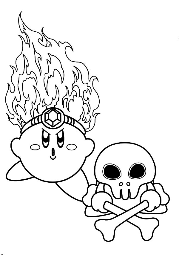 Kirby, : Kirby Death Fire Coloring Pages
