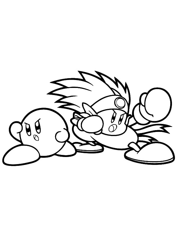 Kirby, : Kirby Knuckle Joe Coloring Pages