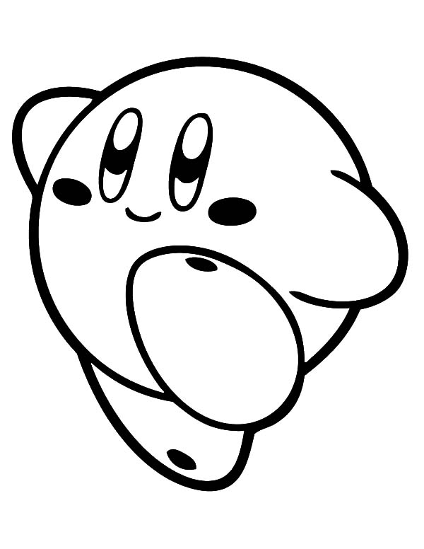Kirby, : Kirby Walking Coloring Pages