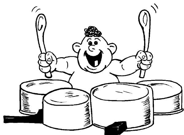 Drummer Boy, : One Teeth Baby Drummer Boy Coloring Pages