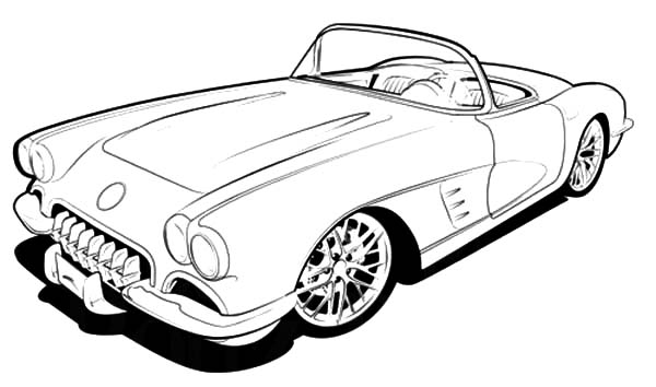 Corvette Cars, : RC 1960 Corvette Cars Coloring Pages