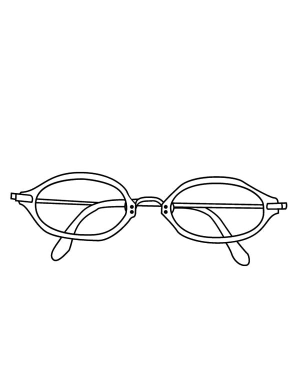 Eyeglasses, : Reading Eyeglasses Coloring Pages