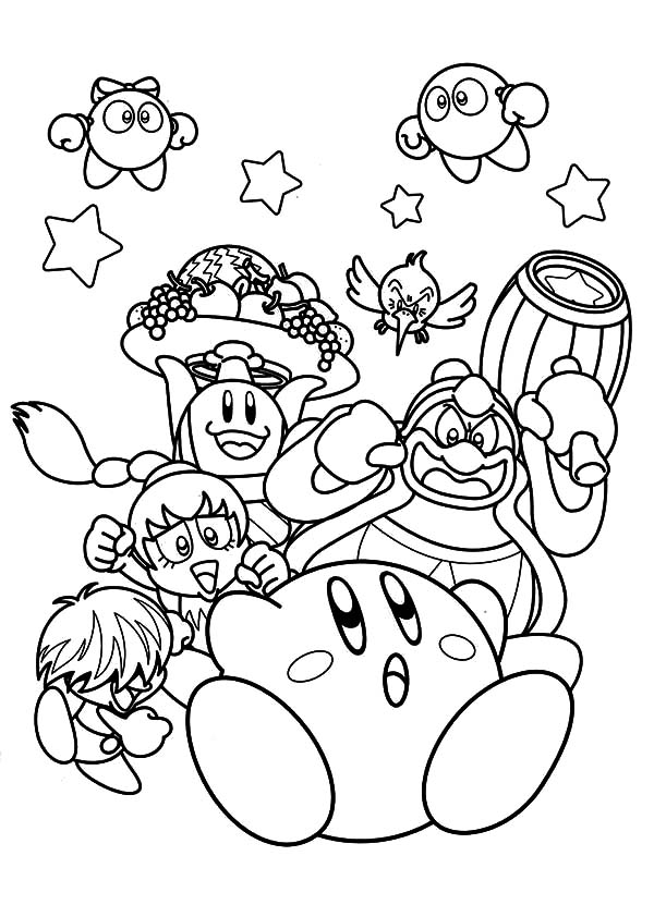 Kirby, : Run Kirby Run Coloring Pages