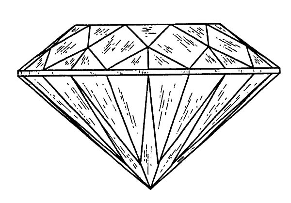 Diamond Shape, : Sketch of Diamond Shape Coloring Pages