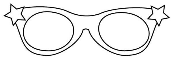 Eyeglasses, : Starry Eyeglasses Coloring Pages