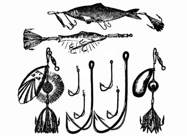 Fishing Lures, : Vintage Fishing Lure Coloring Pages