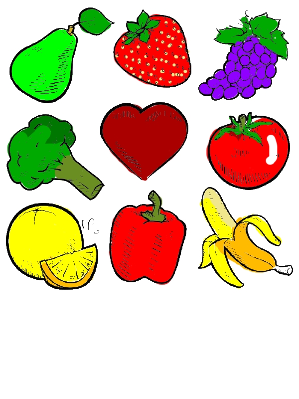 Nine Healthy Vegetables For Veggies Coloring Page by years old James L  Robins  
